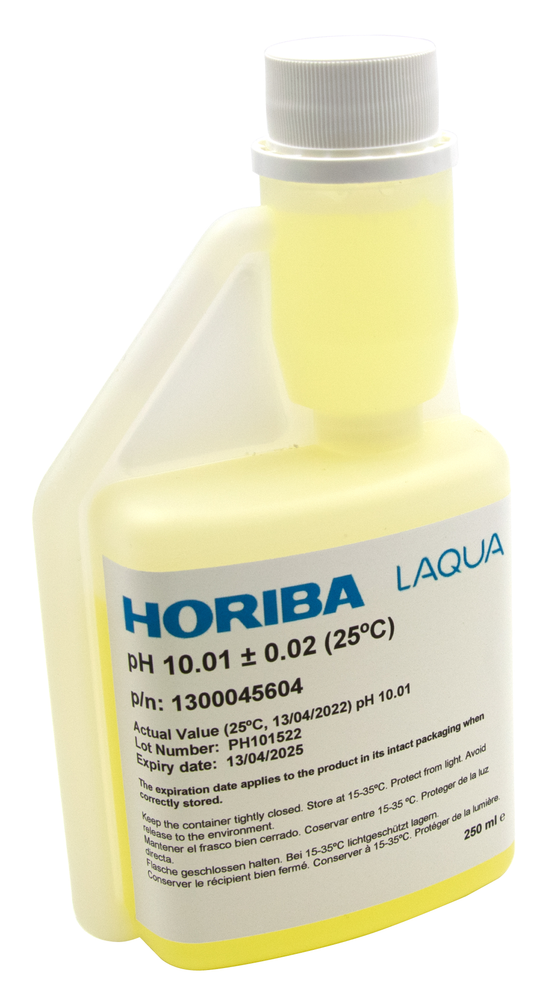 HORIBA pH 10.01 (±0,02pH @25°C) Pufferlösung 250ml (250-PH-10) HORIBA pH 10.01 Pufferlösung 250 ml, Flasche mit Hygiene-Verschluss