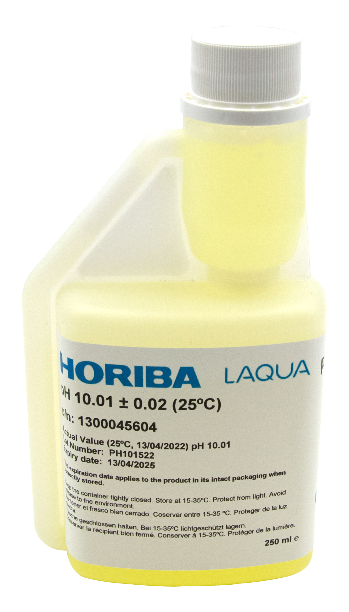 HORIBA pH 10.01 Pufferlösung 250 ml, handliche Flasche für Labormessungen