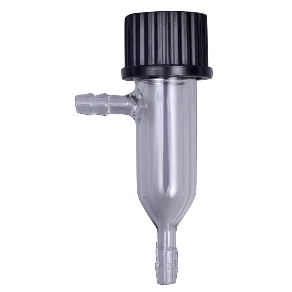 HORIBA Durchflusszelle bei geringen Leitfähigkeiten - für Edelstahl 2-Elektroden Sensor (300-2C-C) HORIBA Durchflusszelle bei geringen Leitfähigkeiten - Frontansicht Edelstahlgehäuse, Durchflussanschlüsse sichtbar, optimiert für reines Wassermessung