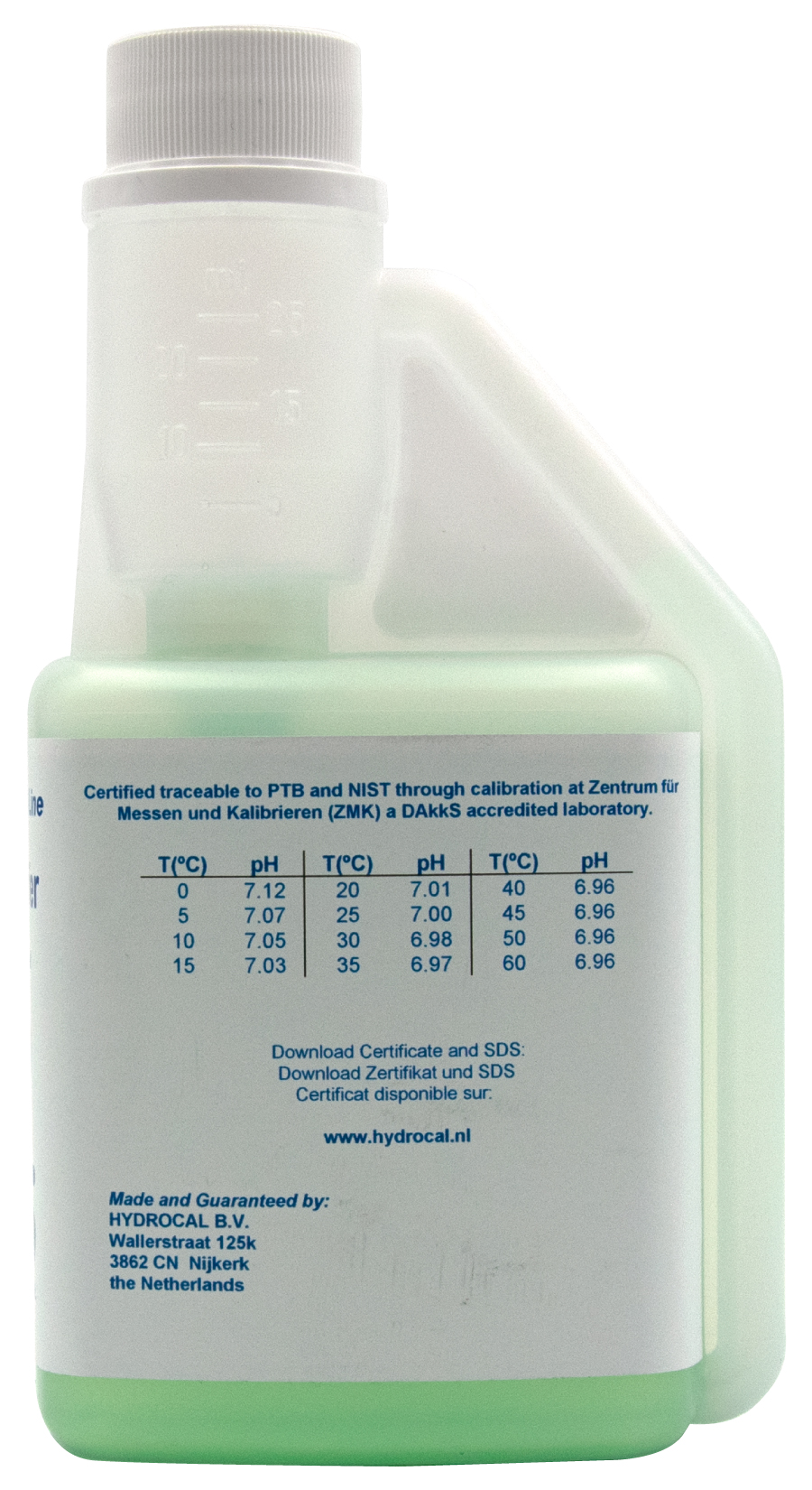 XS Professional pH 7.00 (±0,01pH @25°C) - 250ml pH Pufferlösung mit DAkkS Zertifikat