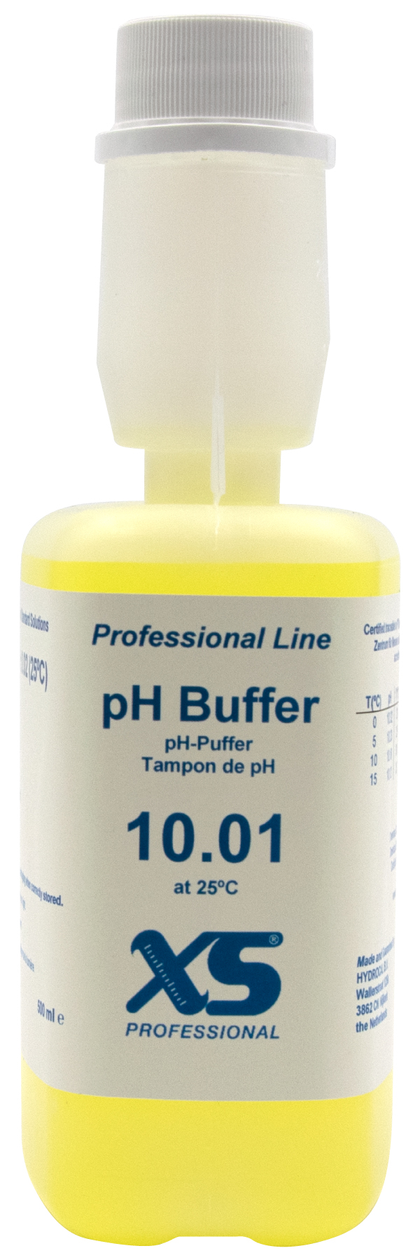 XS Professional pH 10.01 (±0,02pH @25°C) - 500ml pH Pufferlösung mit DAkkS Zertifikat