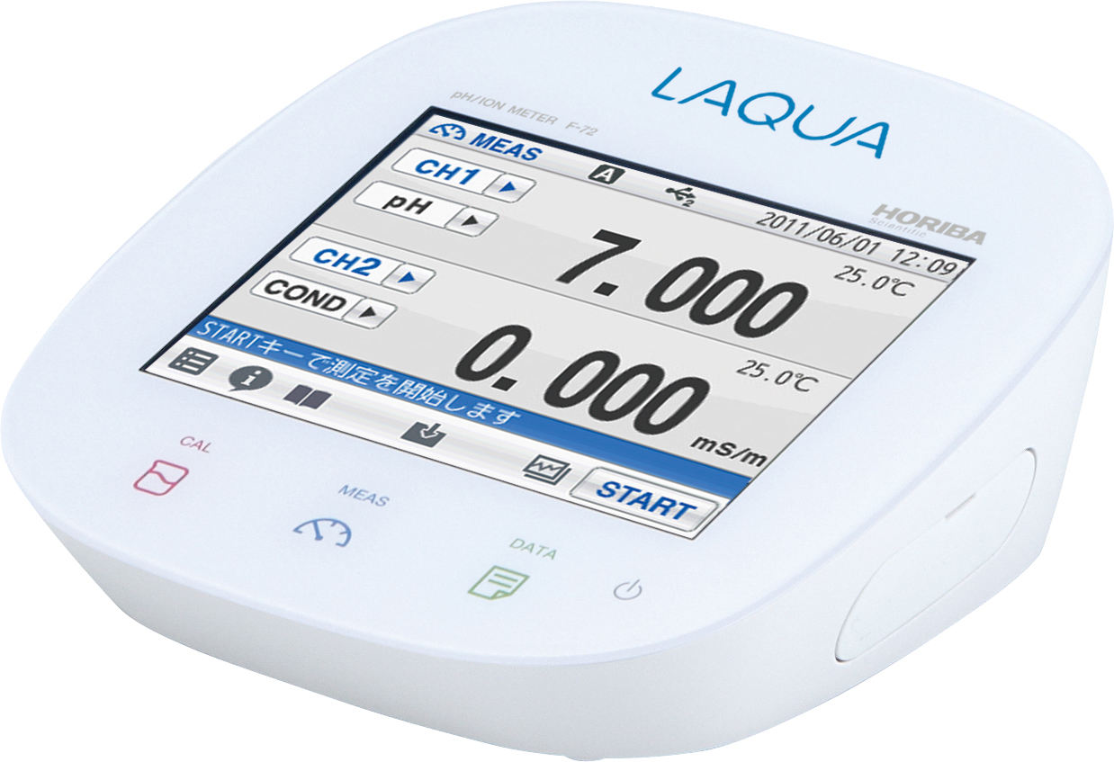 Horiba F-74 Zweikanal pH/Redox/Ionen/Leitfähigkeit/Widerstand/Salzgehalt/TDS/Temperatur Labor Messgerät mit Touchscreen