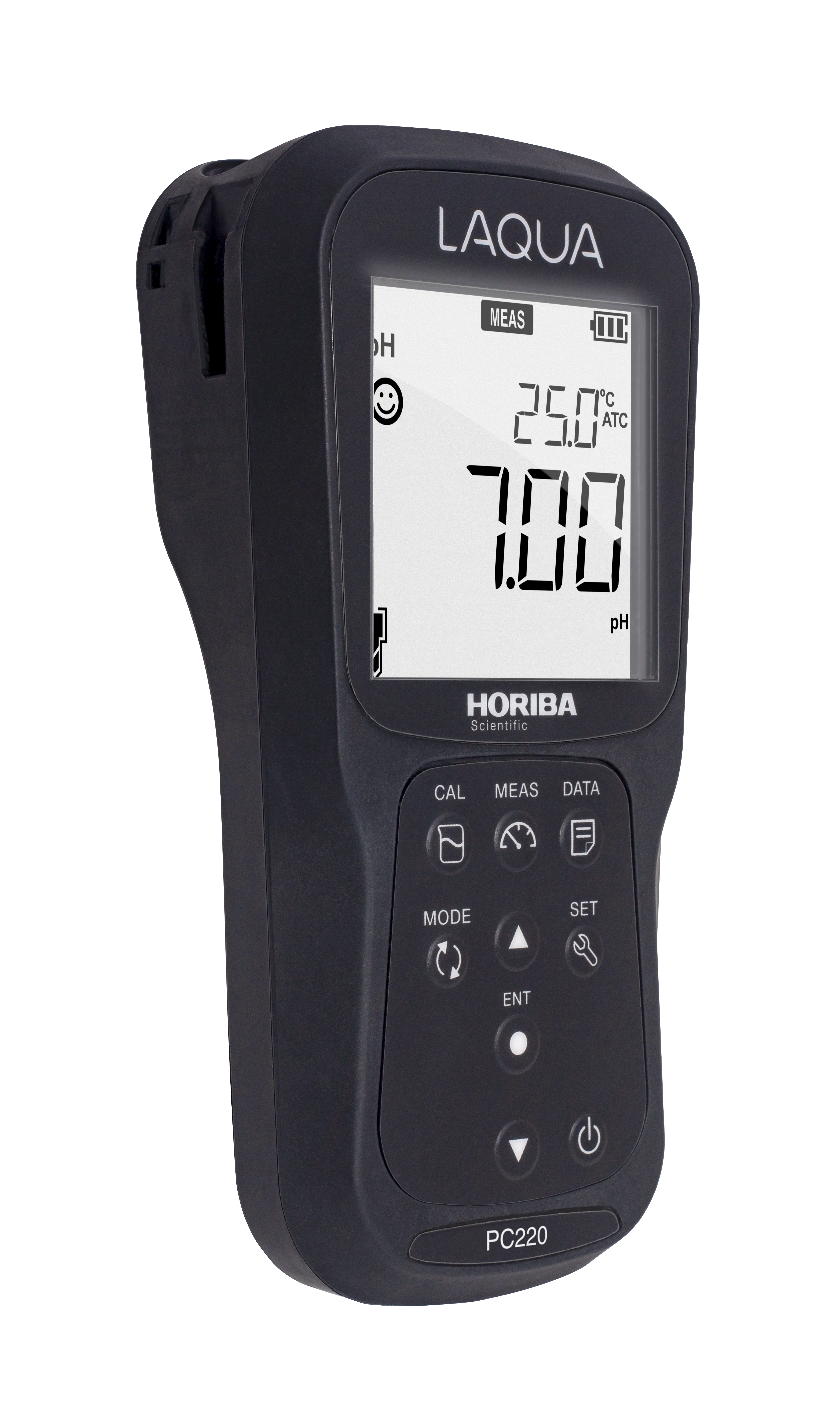 Horiba LAQUA PC220-Kit pH, Redox, Leitwert, TDS, Salz, Widerstand und Temperatur Hand Messgerät mit GLP Datenspeicherung und Druckerfunktion im Analysen-Koffer