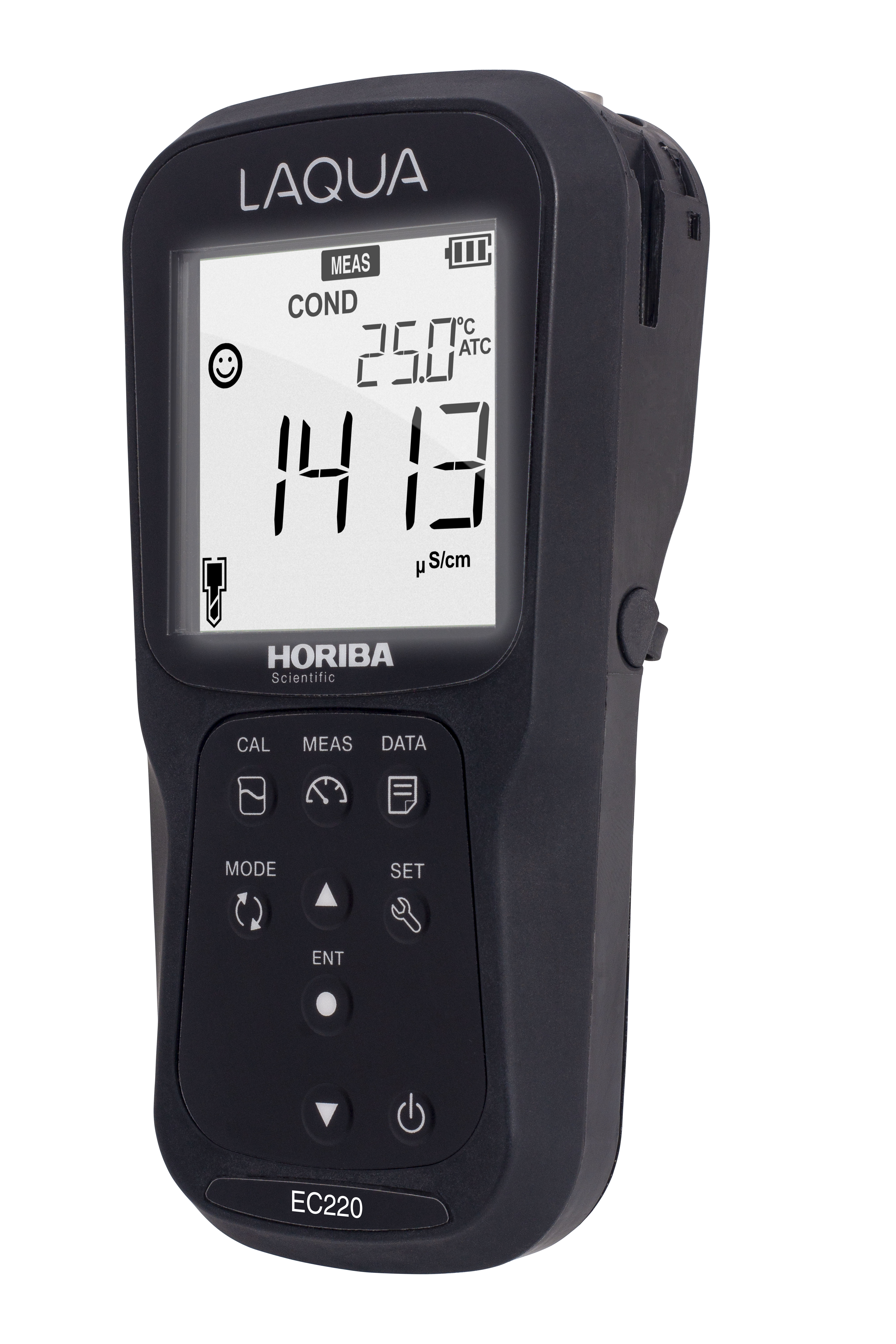 Horiba LAQUA EC220-Kit Leitfähigkeit, TDS, Widerstandswert, Salzgehalt und Temperatur Handmessgerät mit GLP Messdaten Speicherung und Druckerfunktion im Koffer