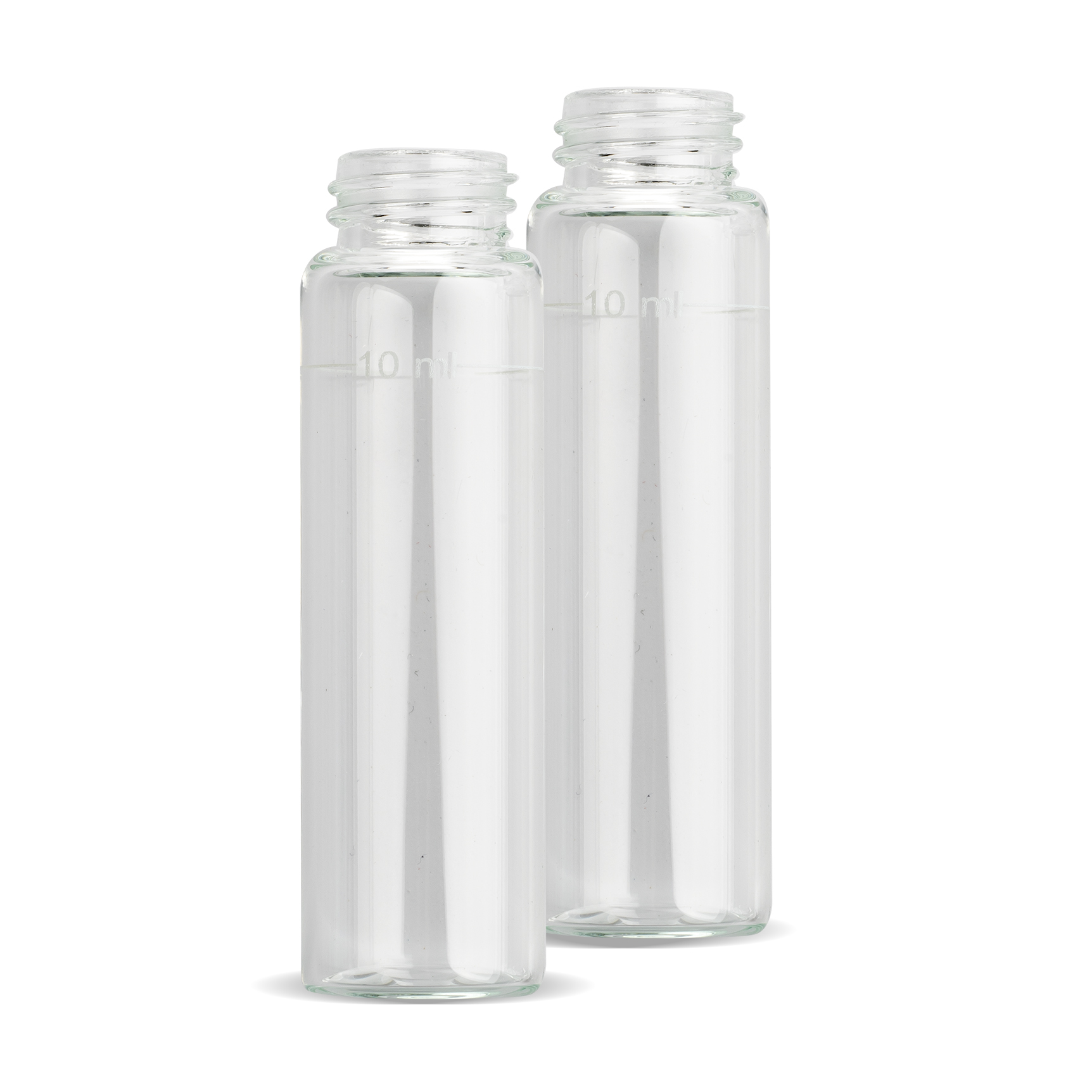 Milwaukee MI0011 Glasküvetten Set, zwei klare 10 ml Küvetten nebeneinander mit schwarzem Deckel