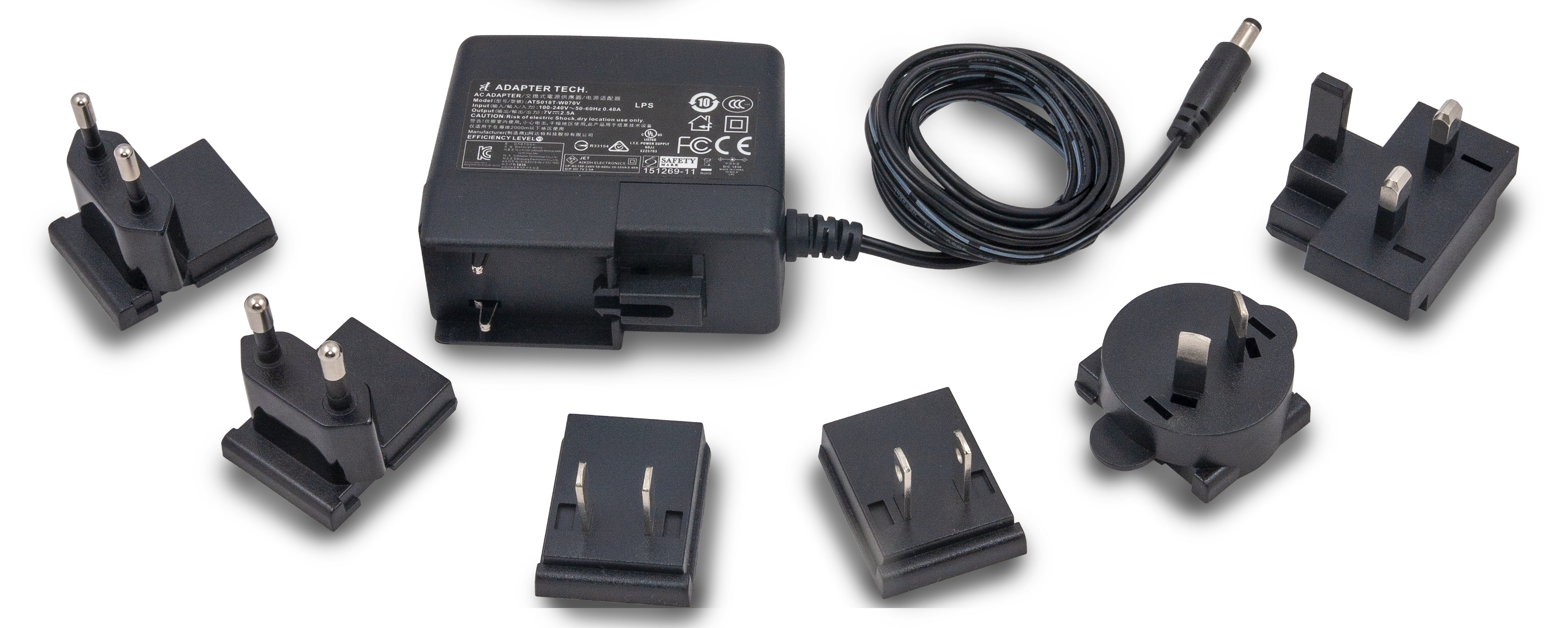 Horiba DS‑72A mit Netzstecker und 6 internationalen Adaptern