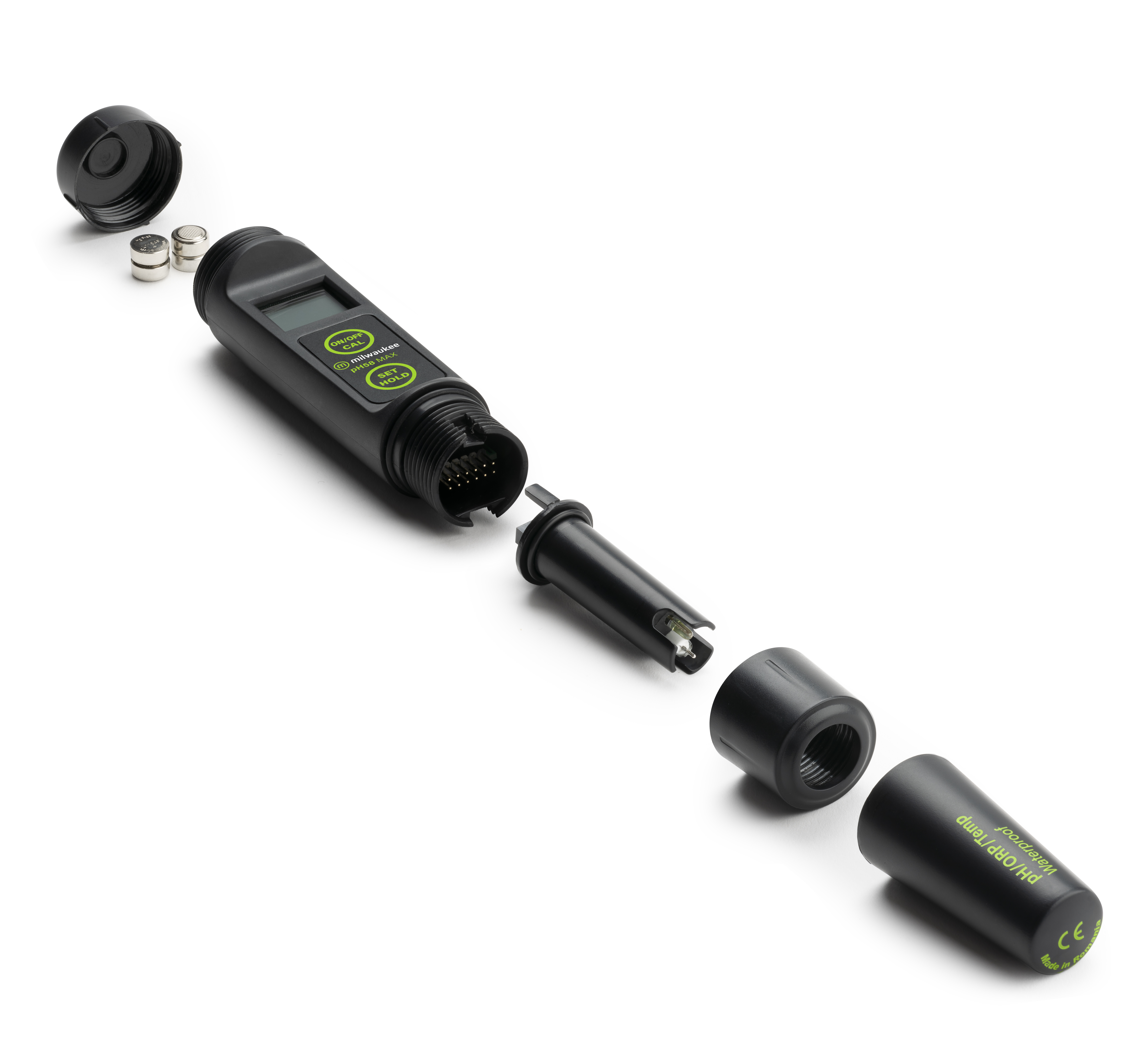 Milwaukee PH58 zerlegt dargestellt, modulare Technik mit wechselbarer Sonde