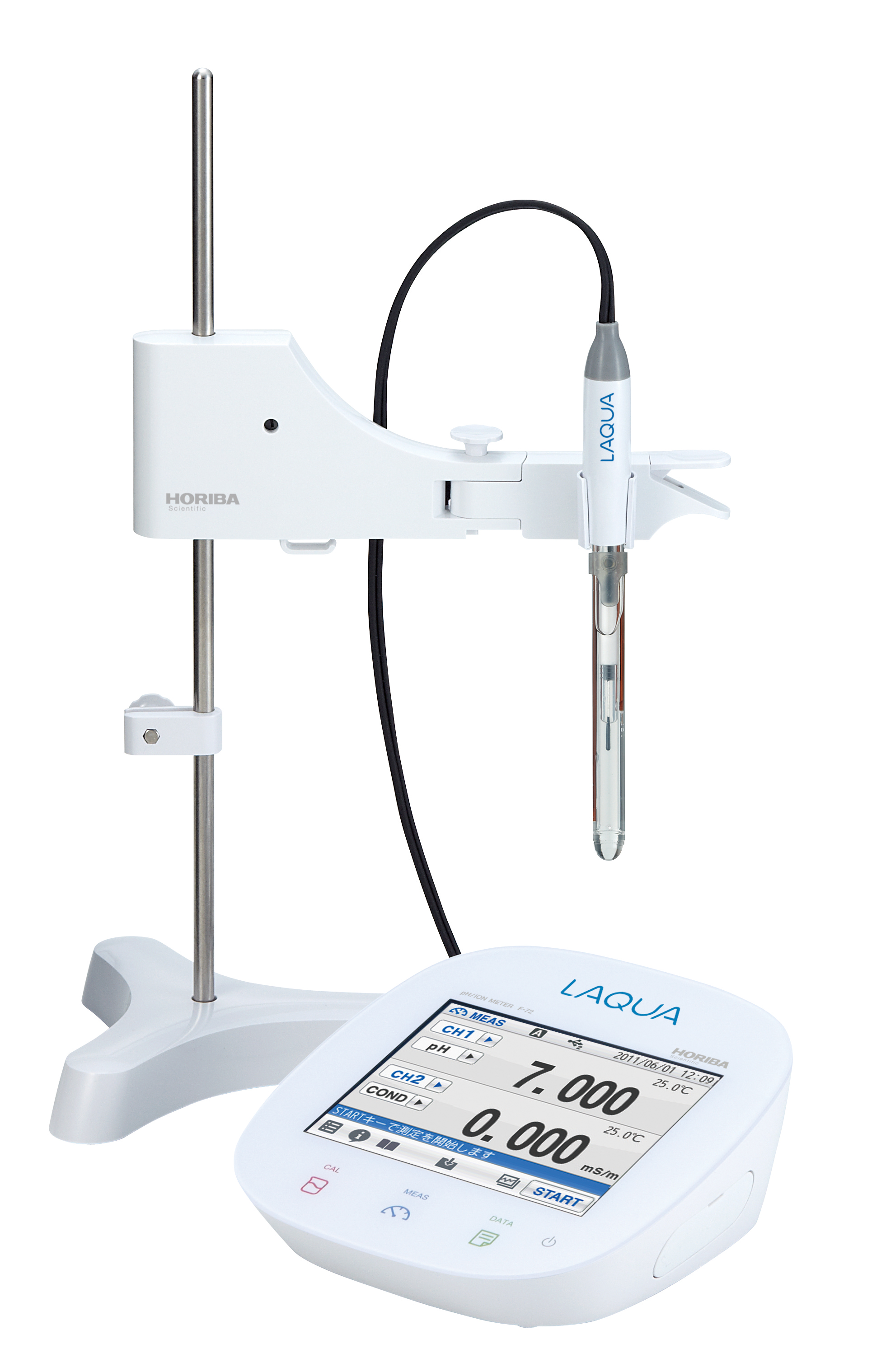 Horiba F-73 Zweikanal-pH/Redox/Ion/Temperatur-Messgerät mit Touchscreen