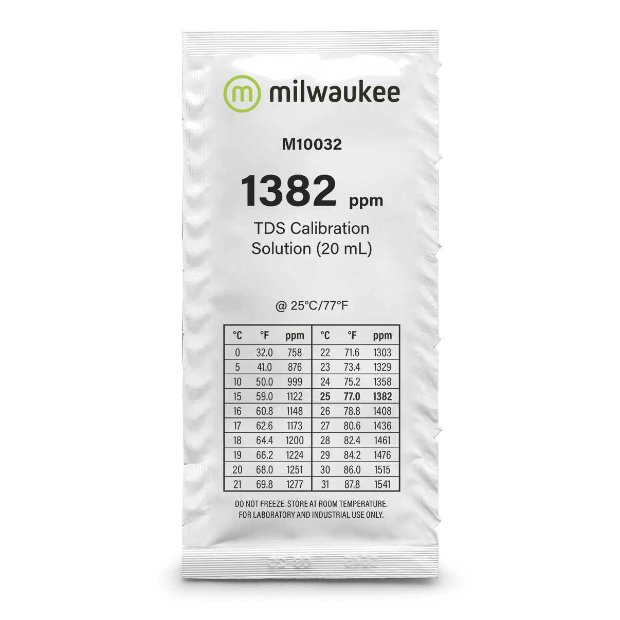 Milwaukee M10032B 1382 ppm TDS Kalibrierlösung im Beutel, 25 Beutel á 20ml