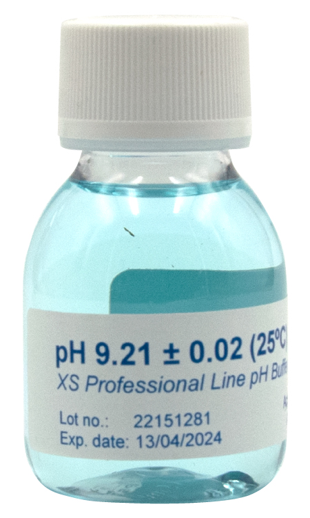 XS pH 9.21 Pufferlösung türkis,60ml  Flasche, Ansicht vorne