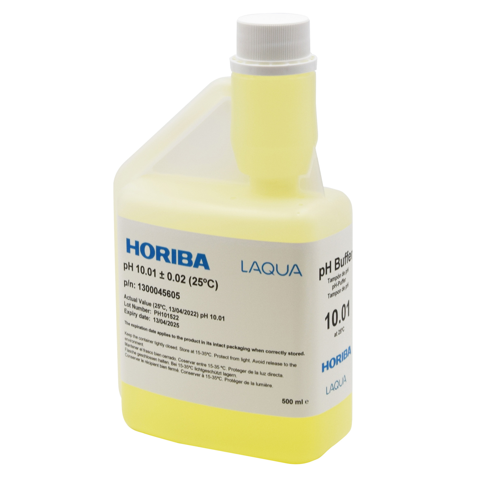 HORIBA pH 10.01 (±0,02pH @25°C) Pufferlösung 500ml (500-PH-10) HORIBA pH 10.01 Pufferlösung 500 ml – Kalibrierlösung für pH-Elektroden