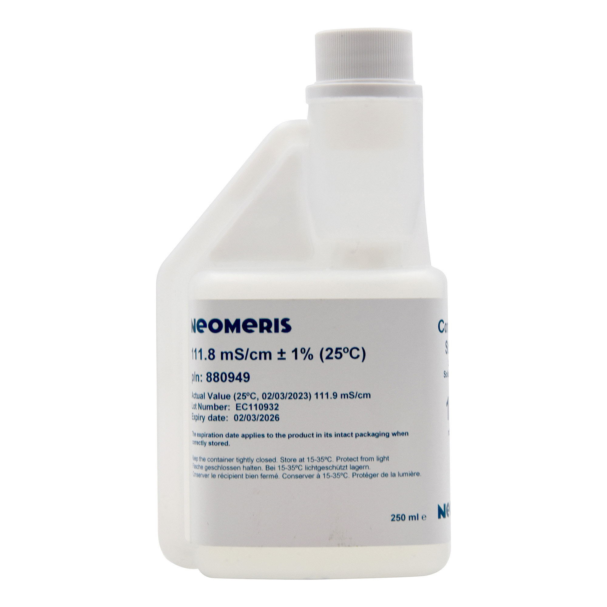 Neomeris Leitfähigkeitskalibrierlösung Leitfähigkeitskalibrierlösung Flasche stehend, Hygieneverschluss mit Dosieröffnung, 500ml
