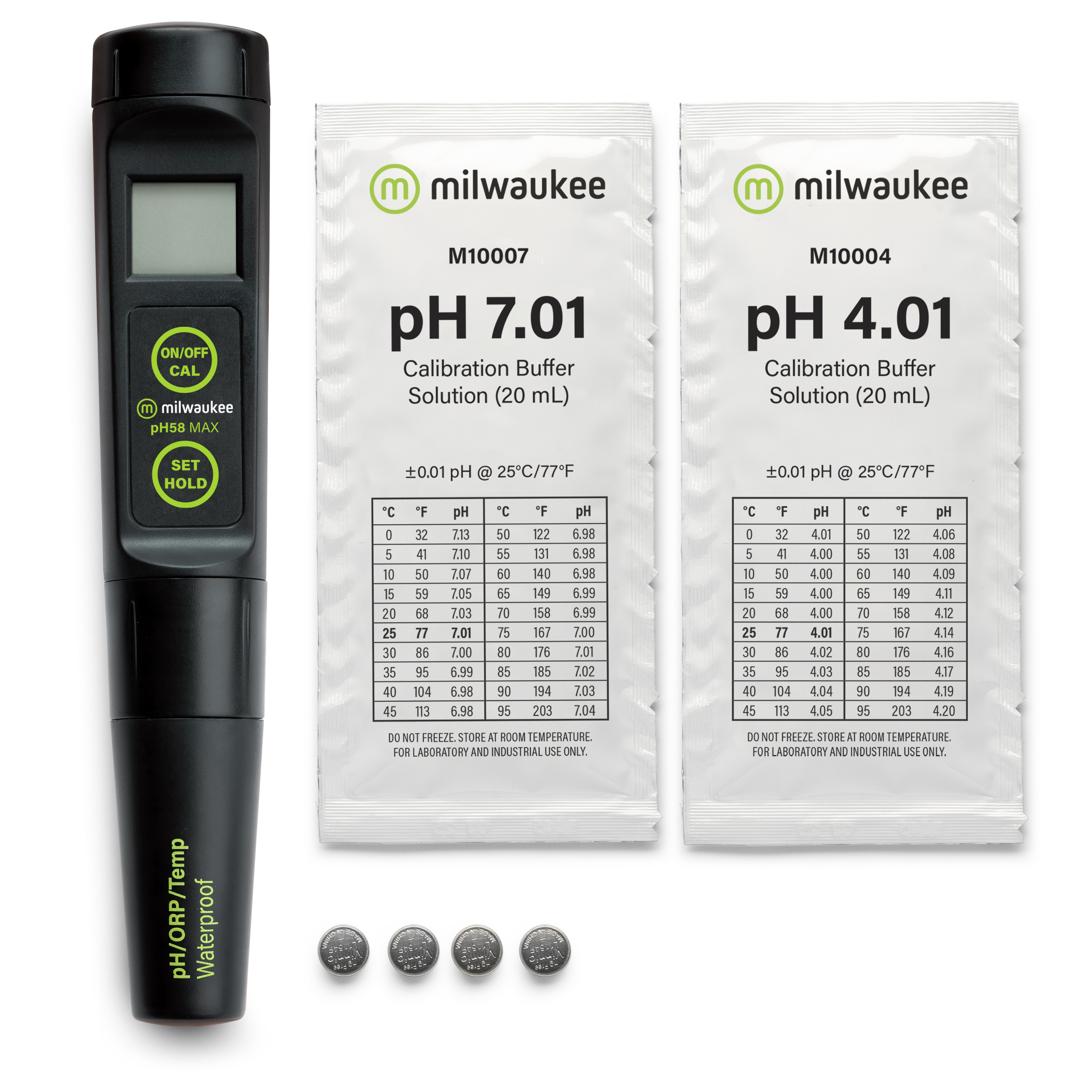 Milwaukee PH58 wasserfestes pH-, Redox und Temperaturmessgerät mit automatischer Temperaturkompensation und austauschbarer Sonde