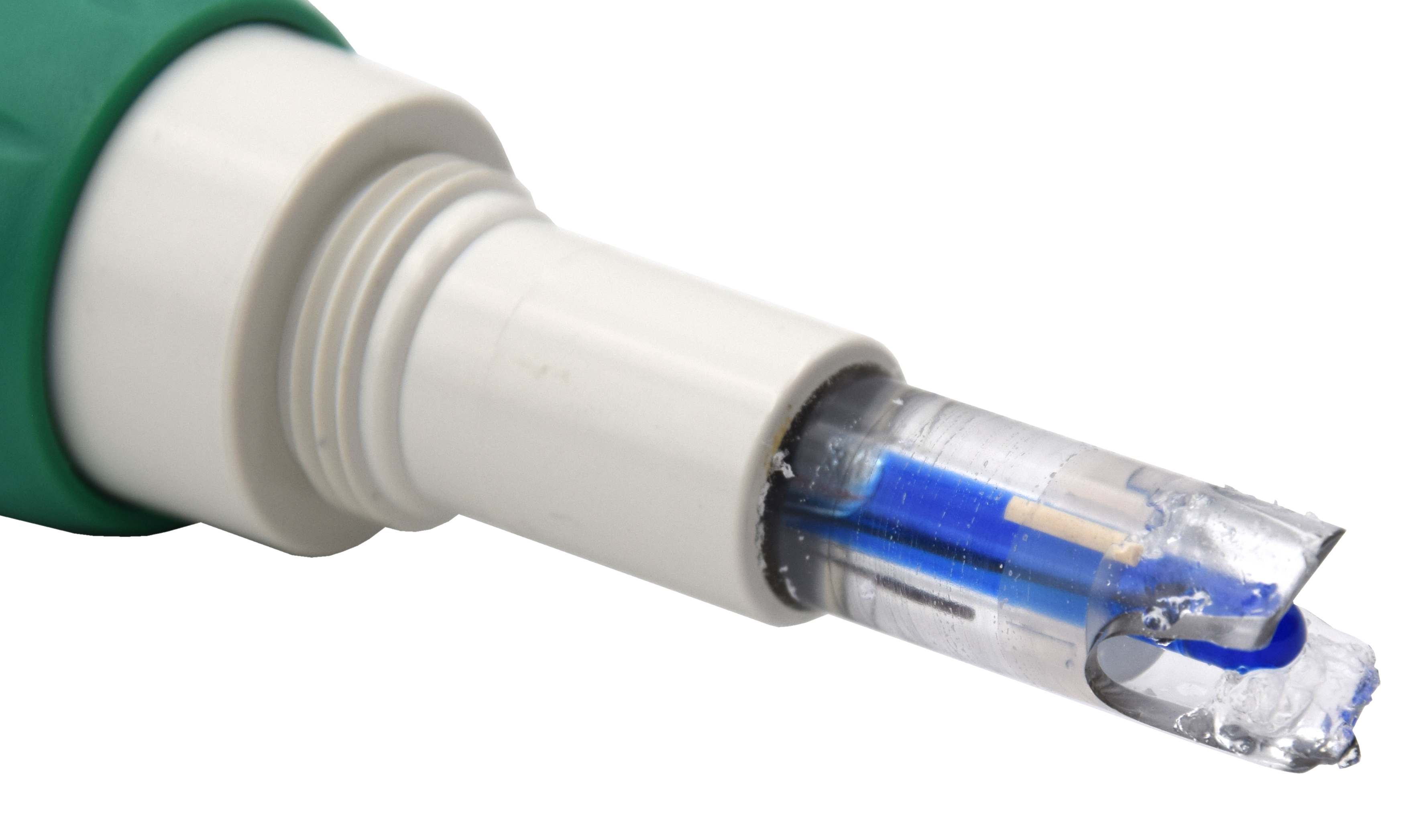 XS pH 51 pH‑Elektrode für Pocket‑Tester, weißer Kunststoffkopf, schlanker Glasschaft