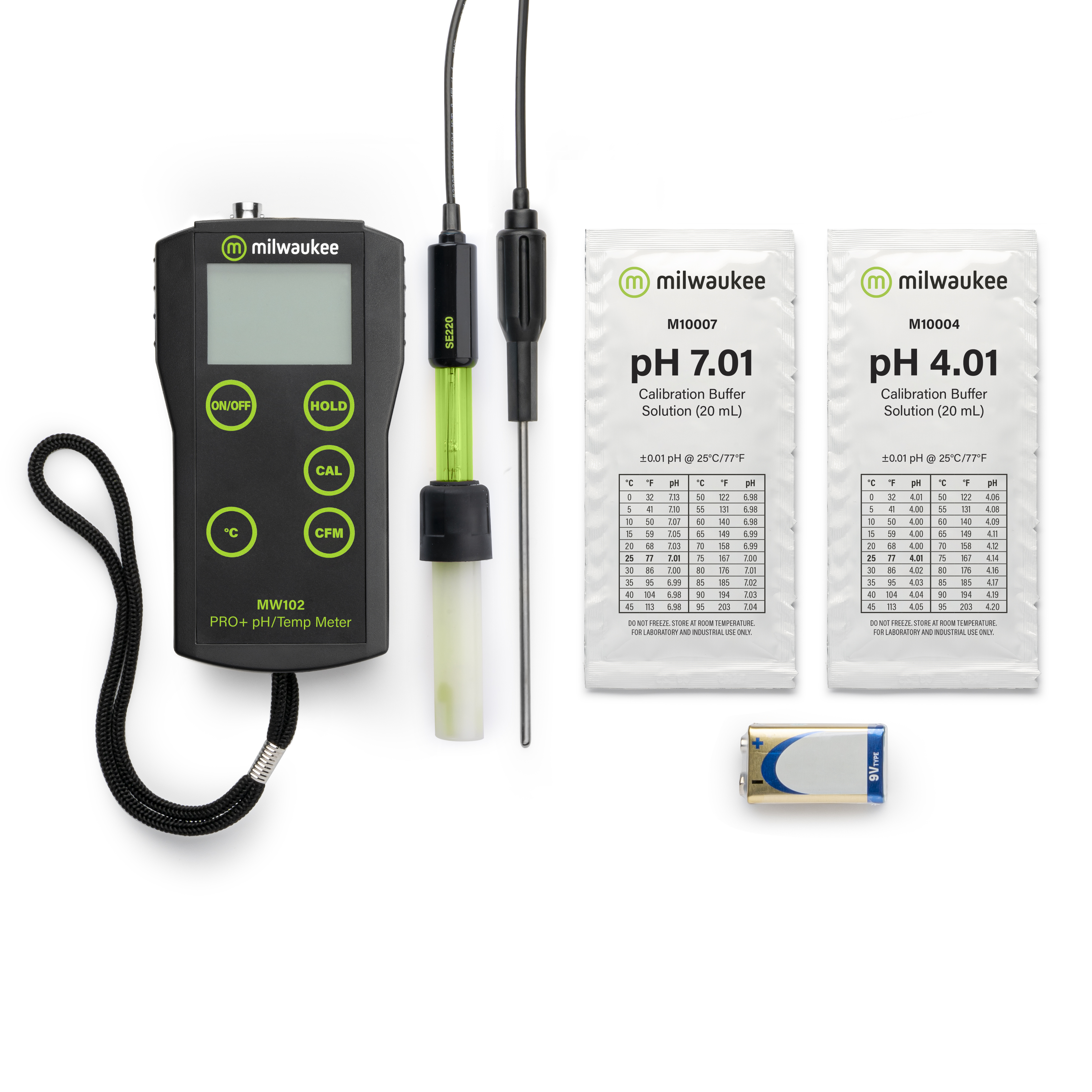 Milwaukee MW102 PRO+ tragbares pH/Temperatur-Messgerät für schnelle und zuverlässige Ergebnisse