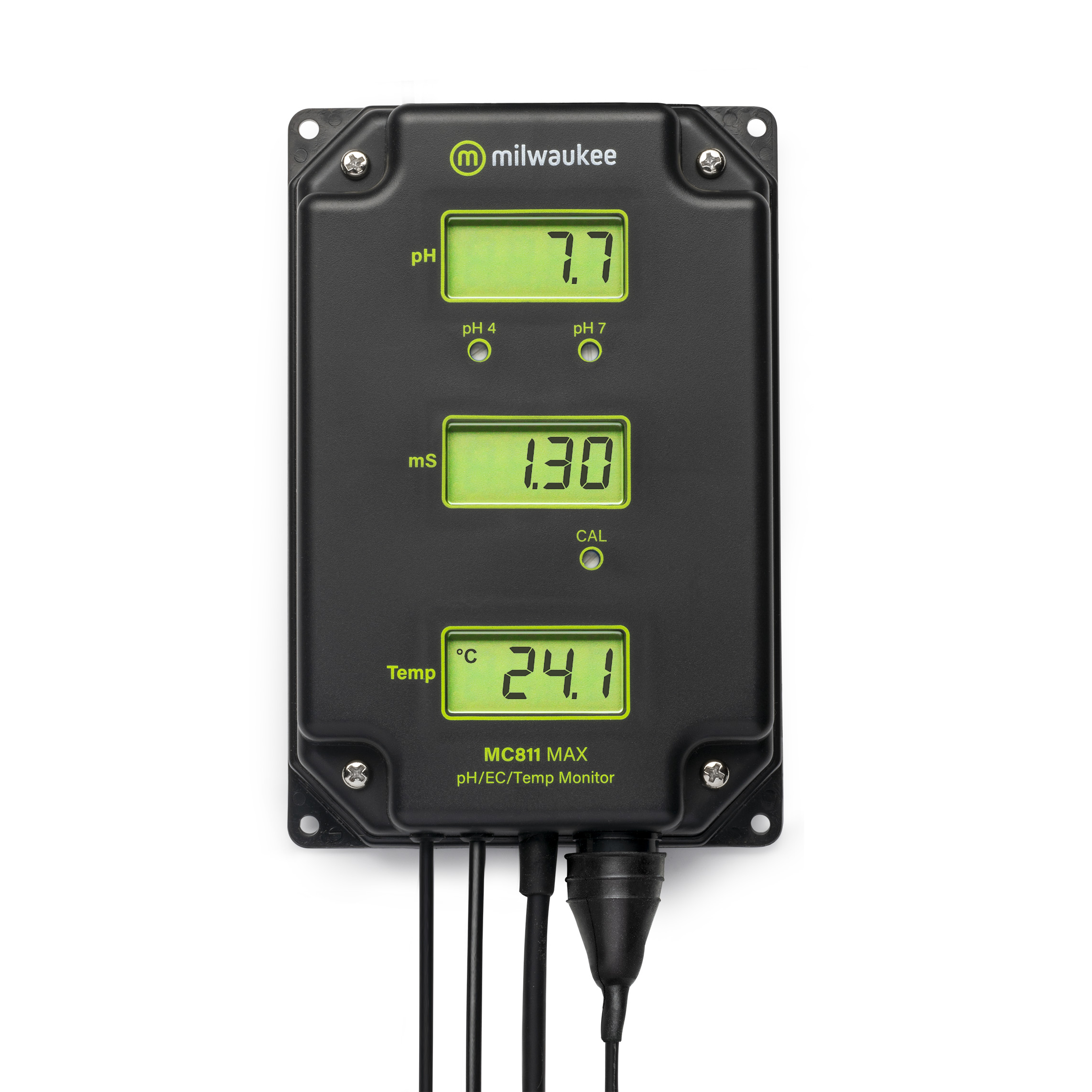 MC811 MAX, pH/EC/Temp. Überwachungsgerät mit 3 LCD Anzeigen