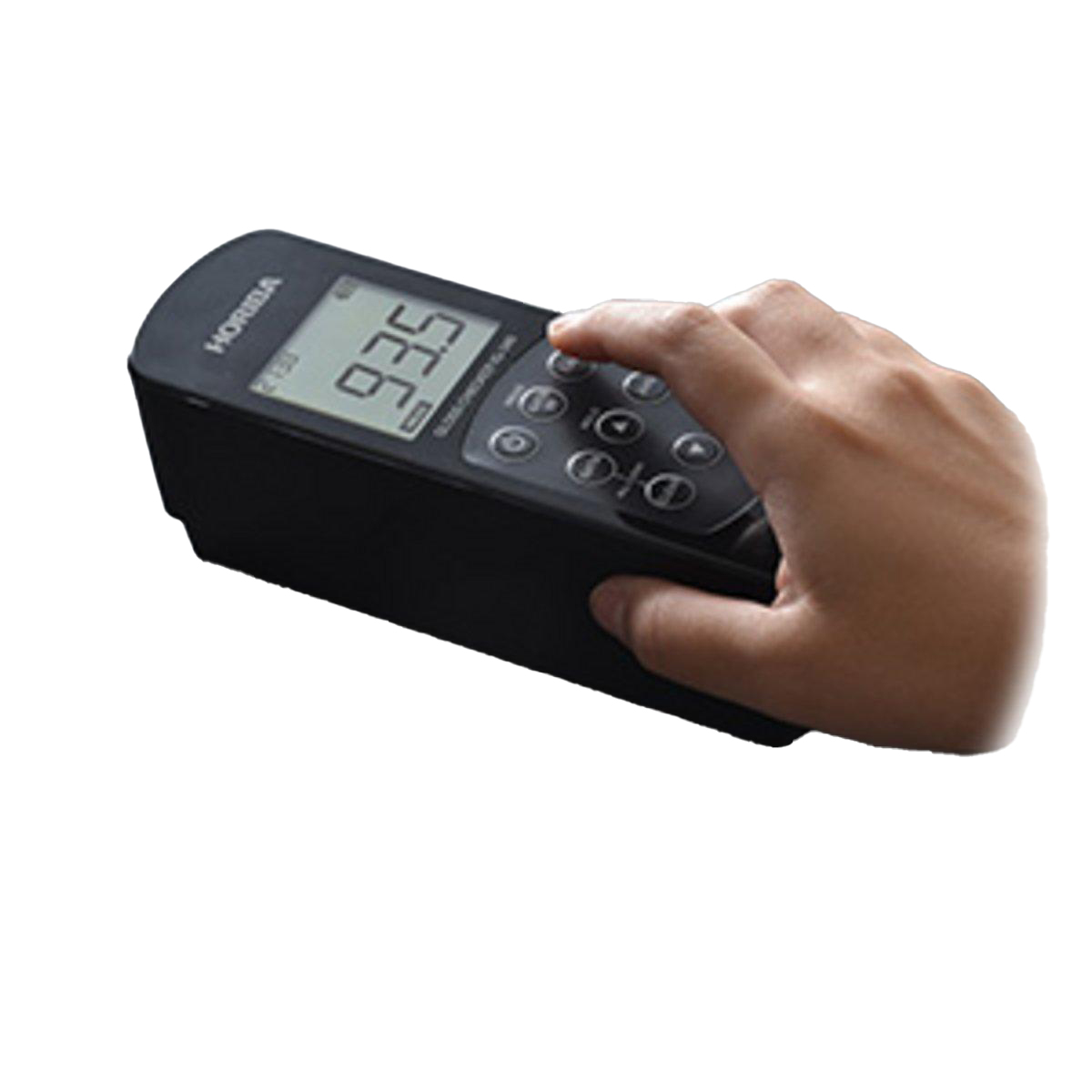 Vergleich des Geräts zu einer Hand