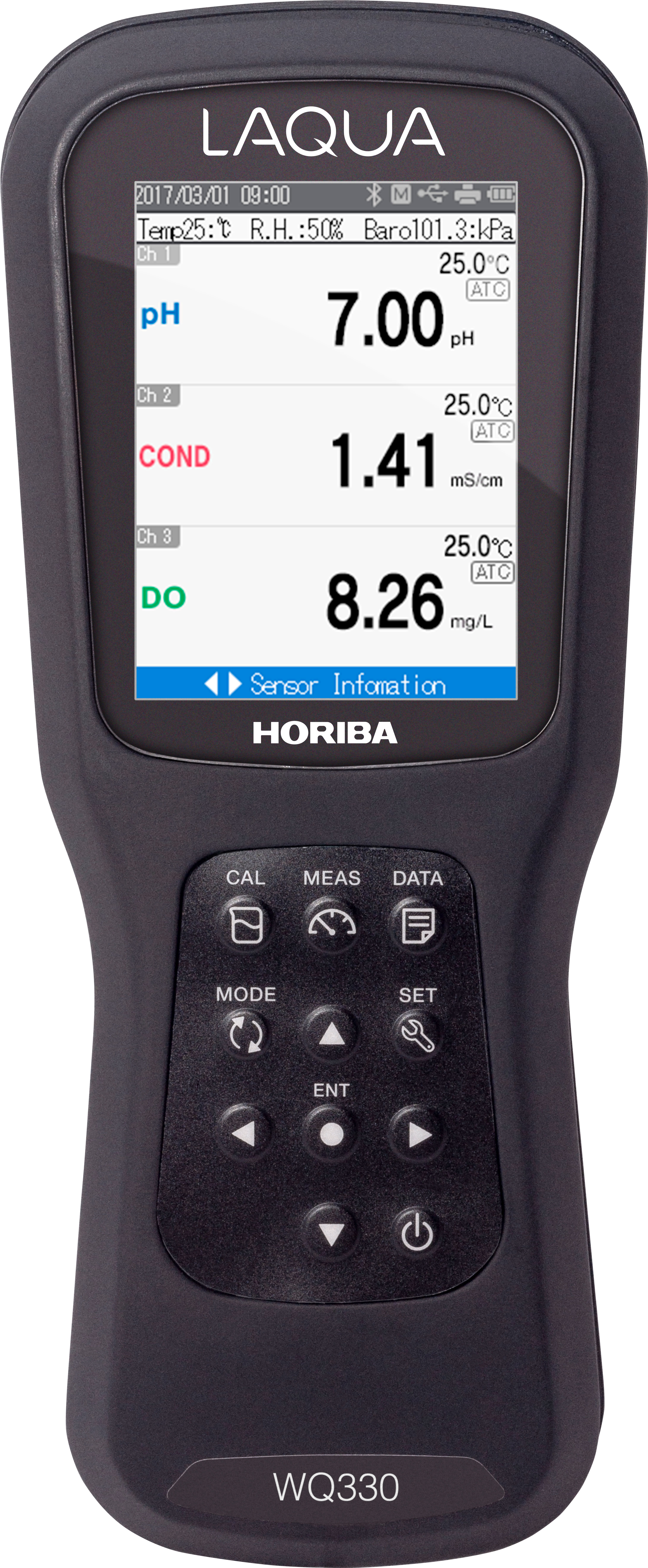 Horiba LAQUA WQ330-K - 3-Kanal Profi-Messgerät für verschiedene Parameter im Analysekoffer