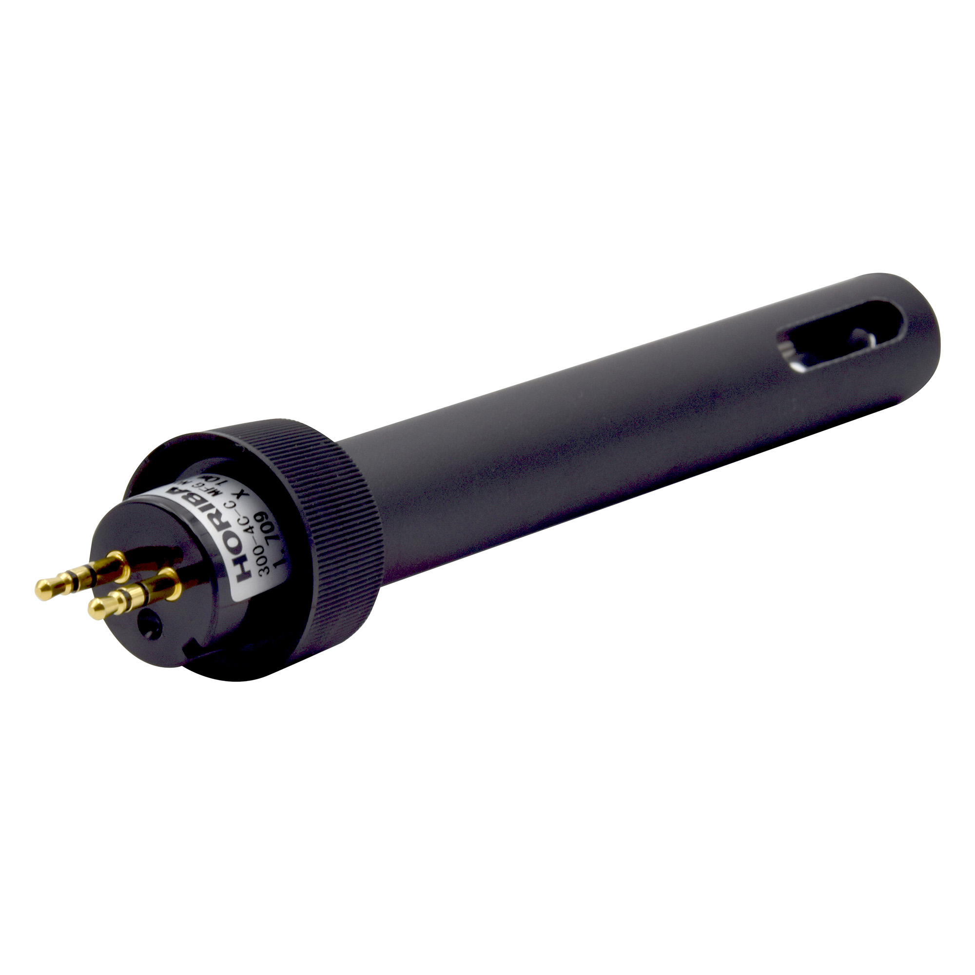 Horiba LAQUA 300‑4C‑C Sensor schräg aufgenommen, Kontaktestifte oben, stabile Hülle