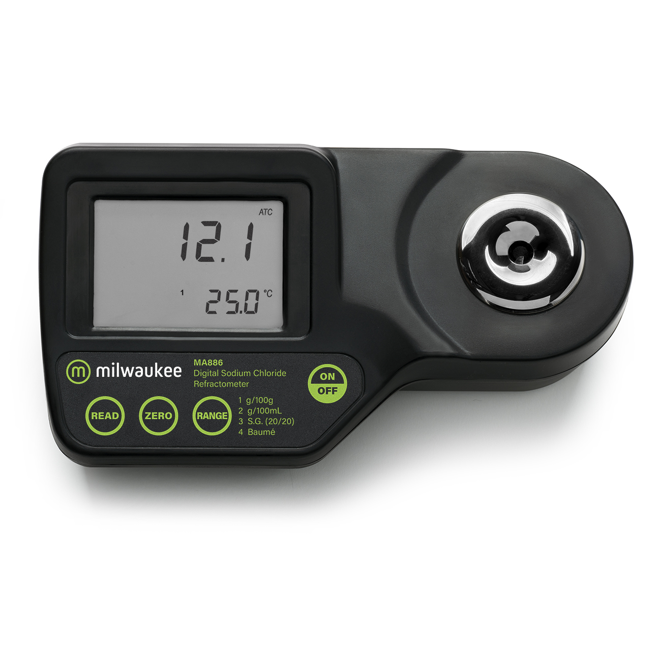 Milwaukee MA886 Digitalrefraktometer zur Bestimmung von Natriumchlorid in Lebensmitteln