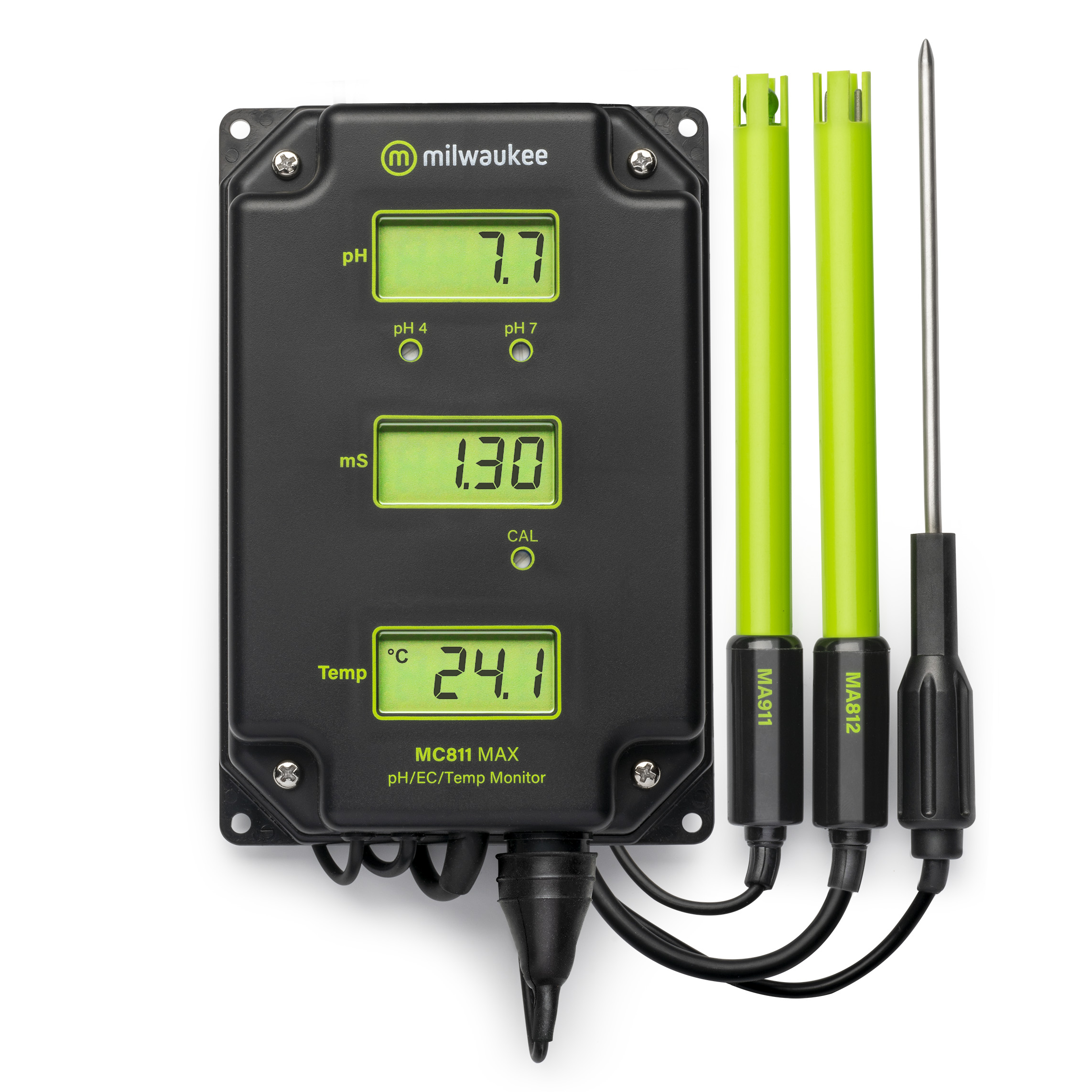 MC811 MAX, pH/EC/Temp. Überwachungsgerät mit 3 Elektroden