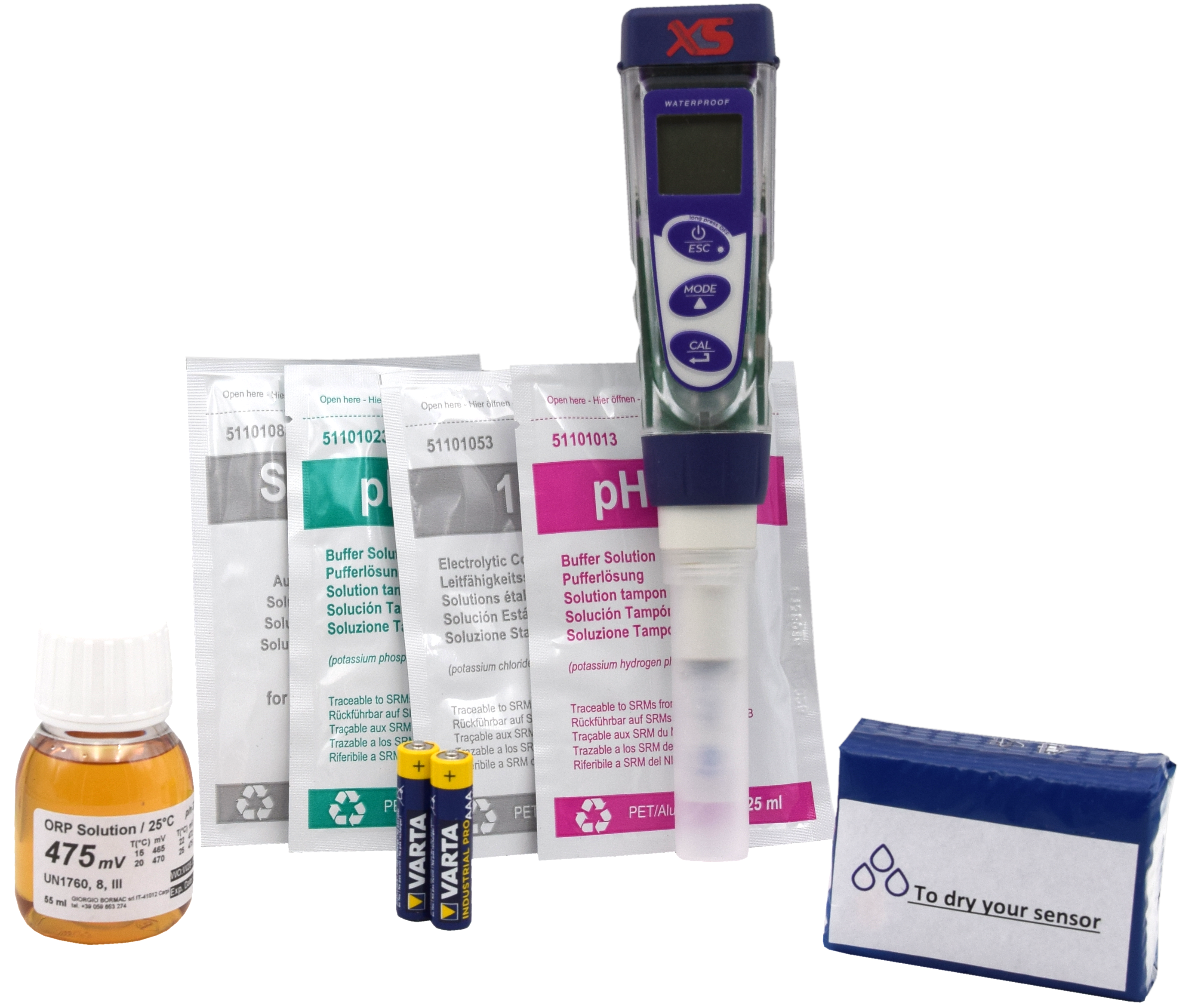 XS PC 6 Tester Kit -  Multiparameter Tester zur Bestimmung  des pH/mV/Redox/Leitfähigkeit/TDS/Salzgehalt/Temp. Wert