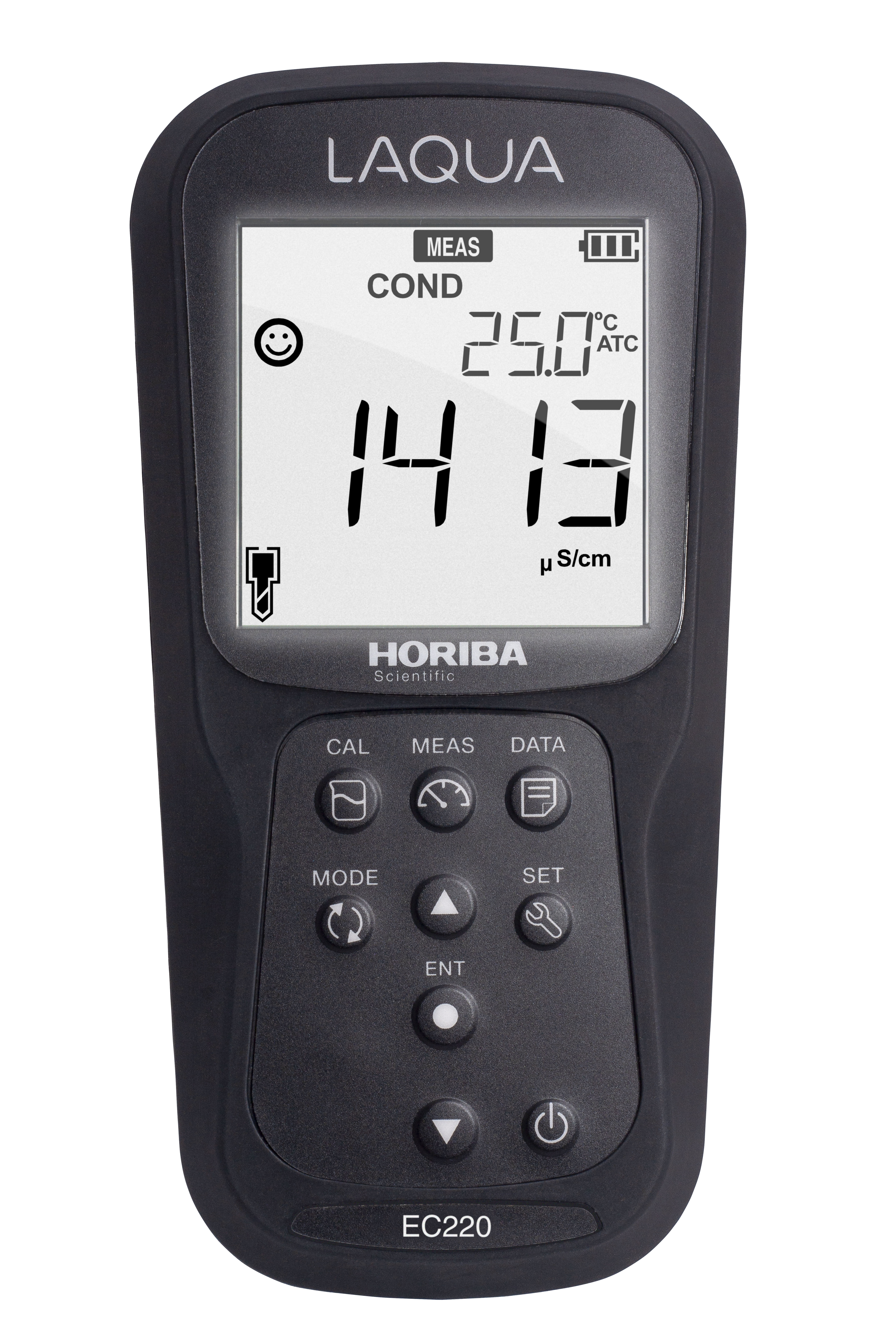 Horiba LAQUA EC220-Kit Leitfähigkeit, TDS, Widerstandswert, Salzgehalt und Temperatur Handmessgerät mit GLP Messdaten Speicherung und Druckerfunktion im Koffer
