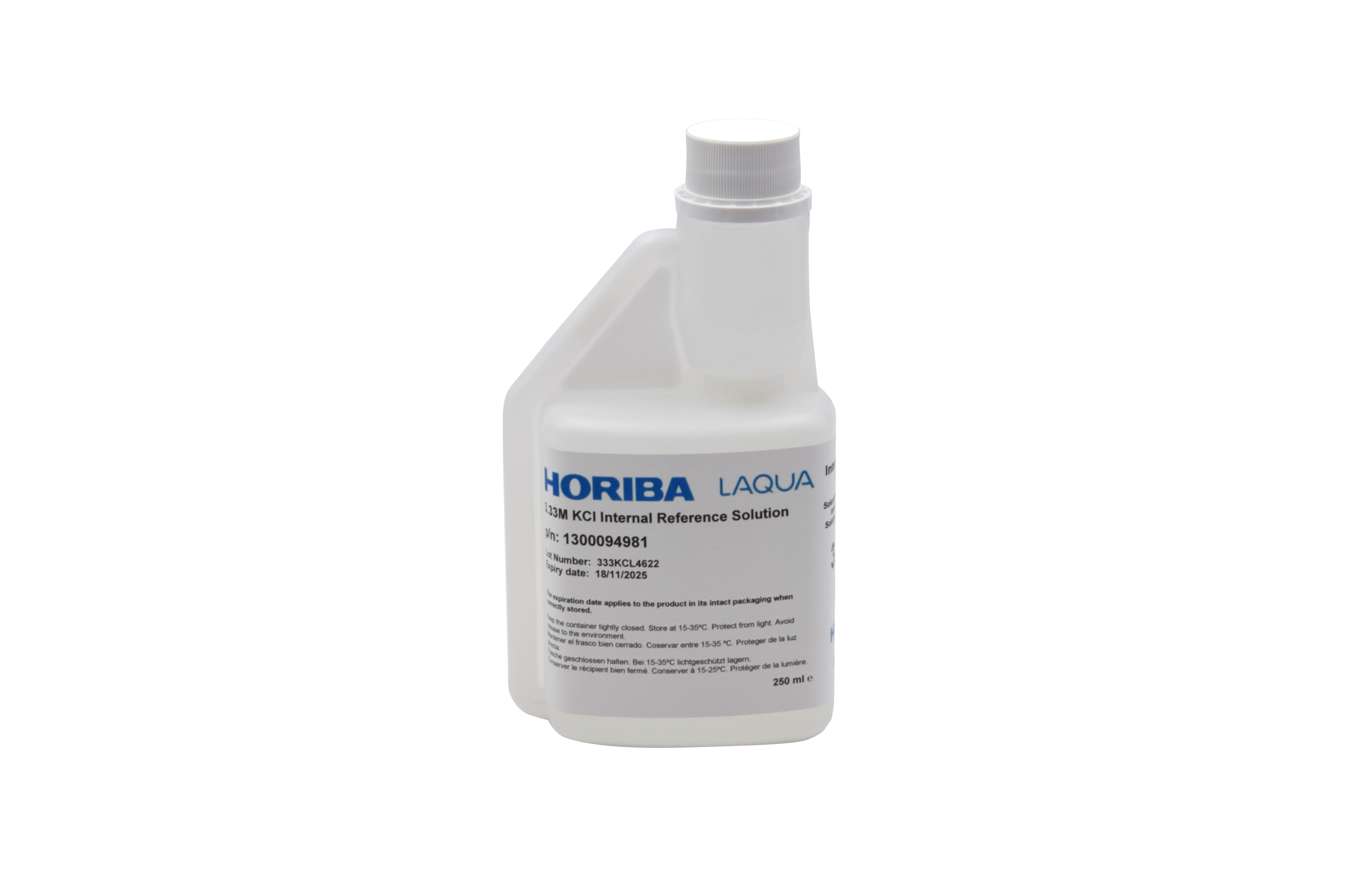 Horiba 3,33M KCL Interne Fülllösung, 250ml-Dosierflasche für pH-Elektroden (250-KCL-333M)