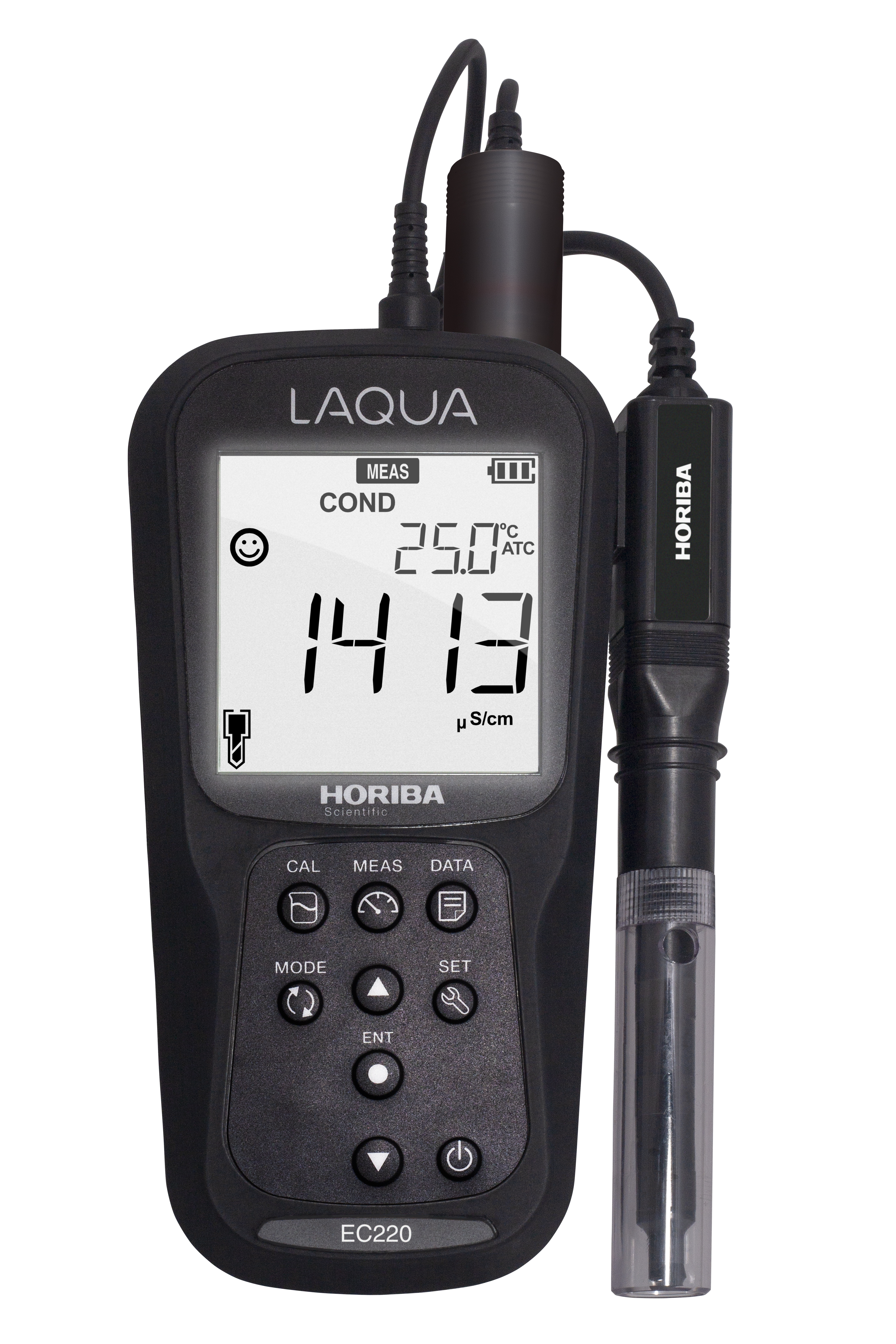 Horiba LAQUA EC210-Kit Leitfähigkeit, TDS, Widerstandswert, Salzgehalt und Temperatur Handmessgerät im Koffer