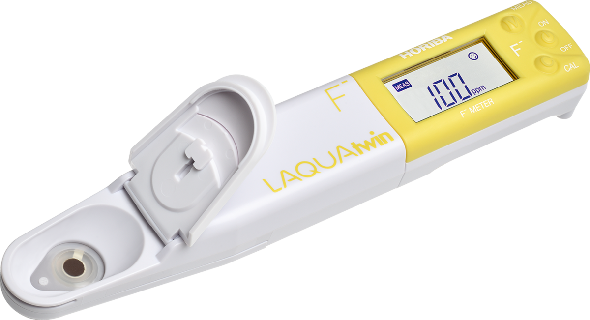 Horiba LAQUAtwin Fluorid Ionen (F-) Tester mit 2 Kalibrierpunkten und Temperatur Messung (F-11)