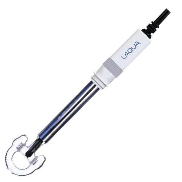 Horiba 3553-10D Leitfähigkeitsmesszelle mit Glaskörper Frontansicht, für Wasser mit hoher Leitfähigkeit, Wasserdicht