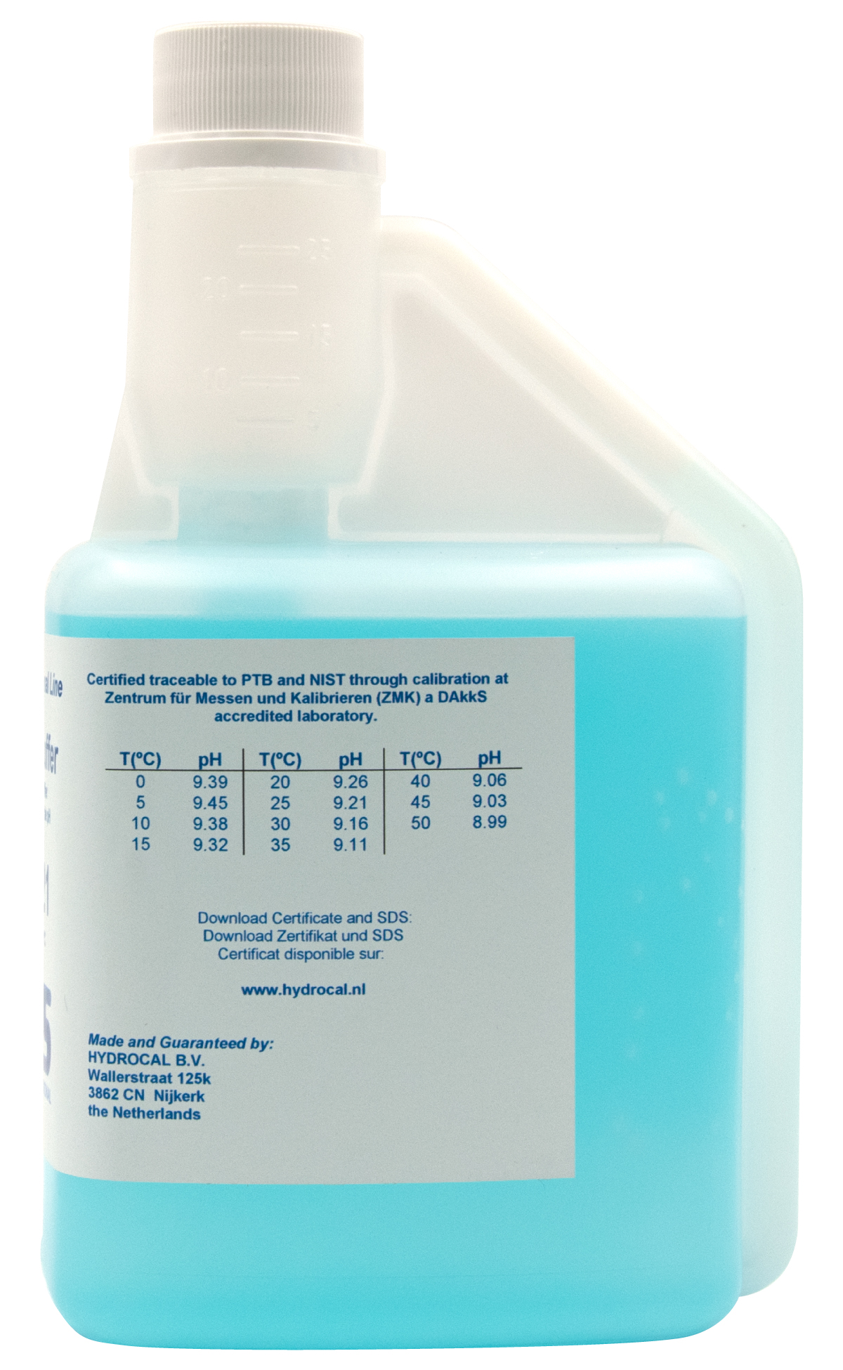 XS Professional pH 9.21 (±0,01pH @25°C) - 500ml pH Pufferlösung mit DAkkS Zertifikat