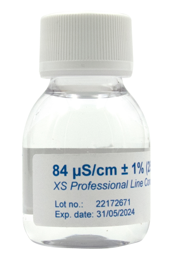 XS Professional 84µS/cm - 4x 60ml Leitfähigkeitskalibrierlösung mit DFM Zertifikat