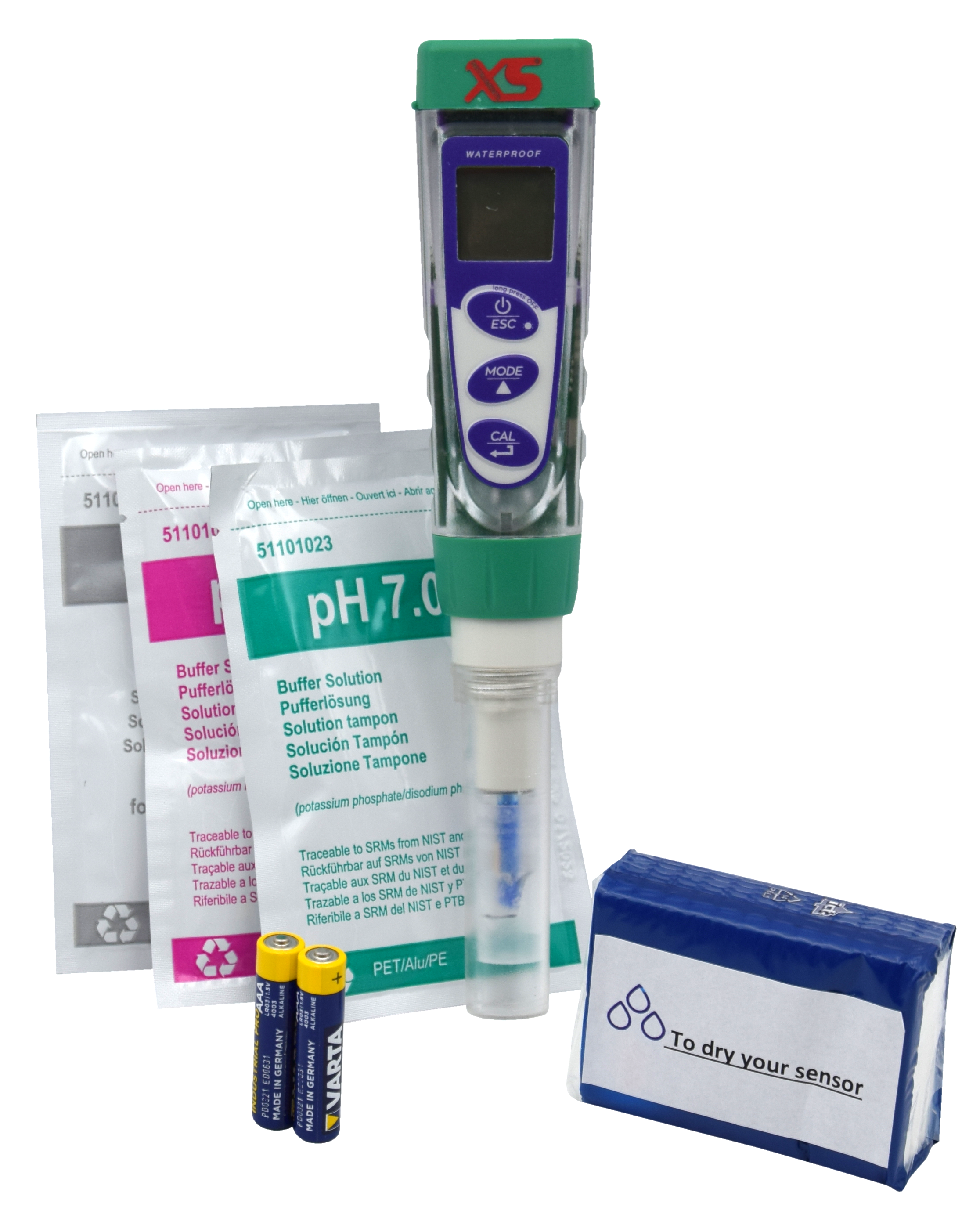 XS pH 5 Tester Kit - Handmessgerät zur Bestimmung des pH- Wertes und Temperatur