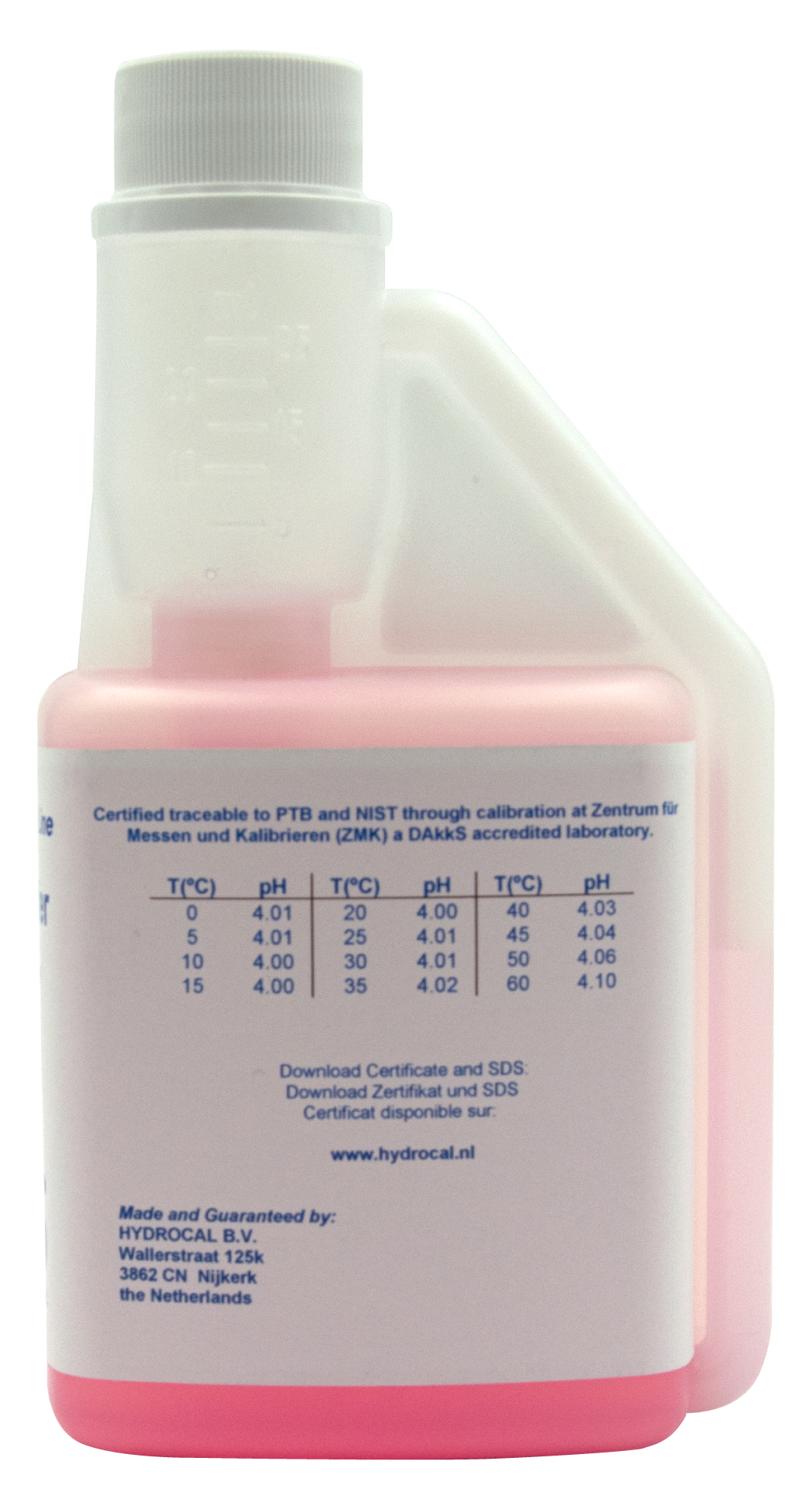 XS Professional pH 4.01 (±0,01pH @25°C) - 250ml pH Pufferlösung mit DAkkS Zertifikat