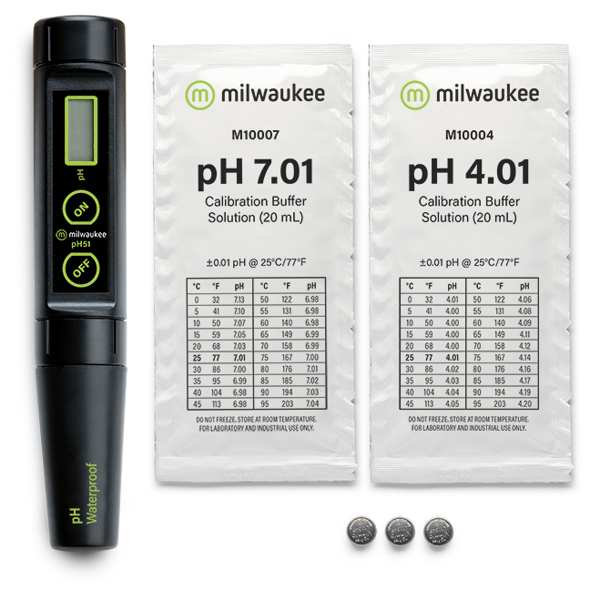 Milwaukee PH51 wasserfestes pH Messgerät mit austauschbarer Sonde