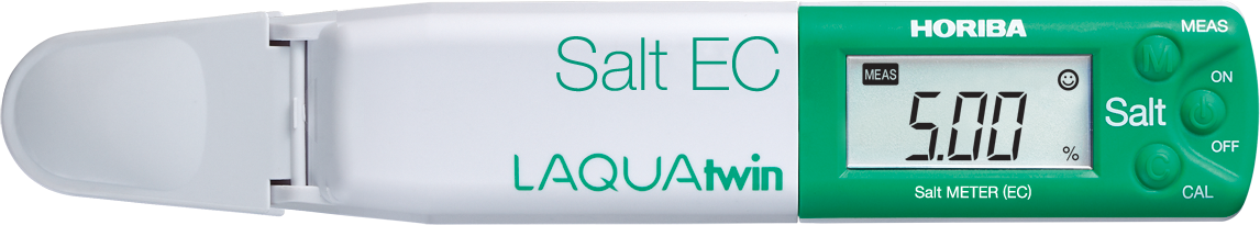 Horiba LAQUAtwin Salzgehalt Tester mit 2 Kalibrierpunkten und Temperatur Messung (Salt-11)