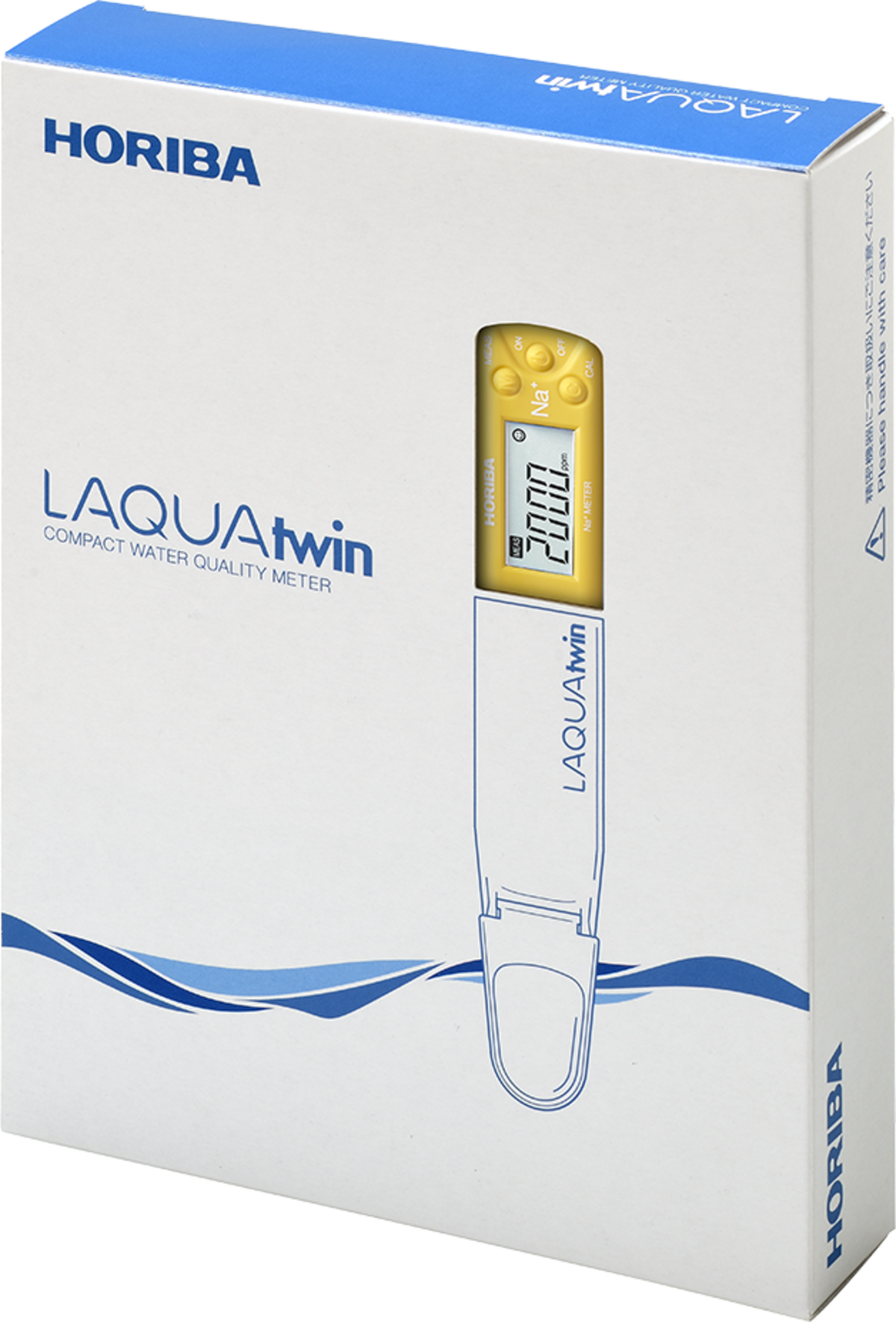 Horiba LAQUAtwin Fluorid Ionen Karton Verpackung mit sichtbaren Tester